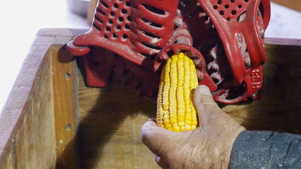 9 - pioneer village corn grinder