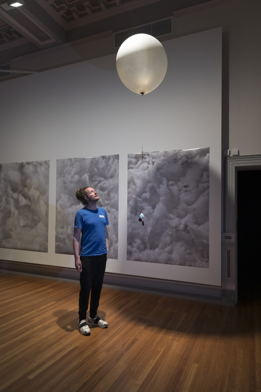 Sounding the Air. Chris Cottrell. 2018. In Dynamics of Air. RMIT Gallery, Melbourne. Photo: Mark Ashkanasy